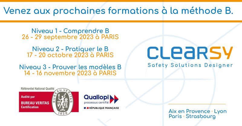 Prochaines Formations B 2023